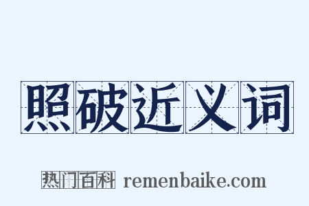 照破近义词是什么意思的图片